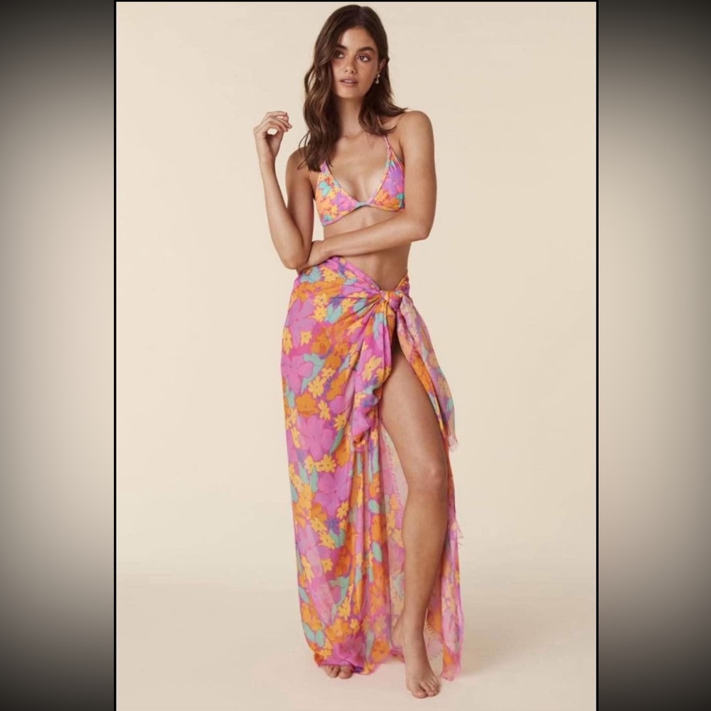 Spell Floral Bikini Set with Sarong